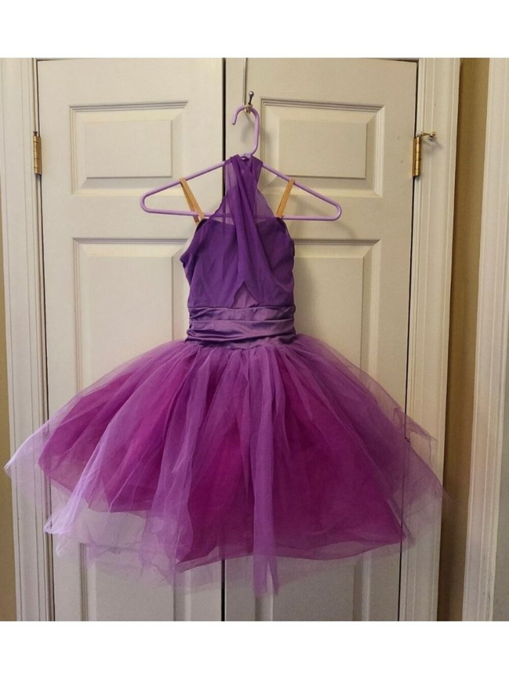 Girl Weissman Mad Rush 16330 Twist Halter Degas Purple Tutu Dance Costume Size M